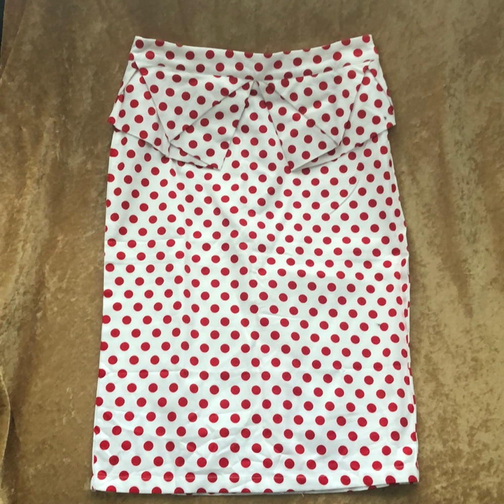 Grace Karin Polka Dot Pencil Skirt